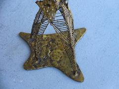 Mid-Century Abstract Metal Sculpture by Edgar Britton