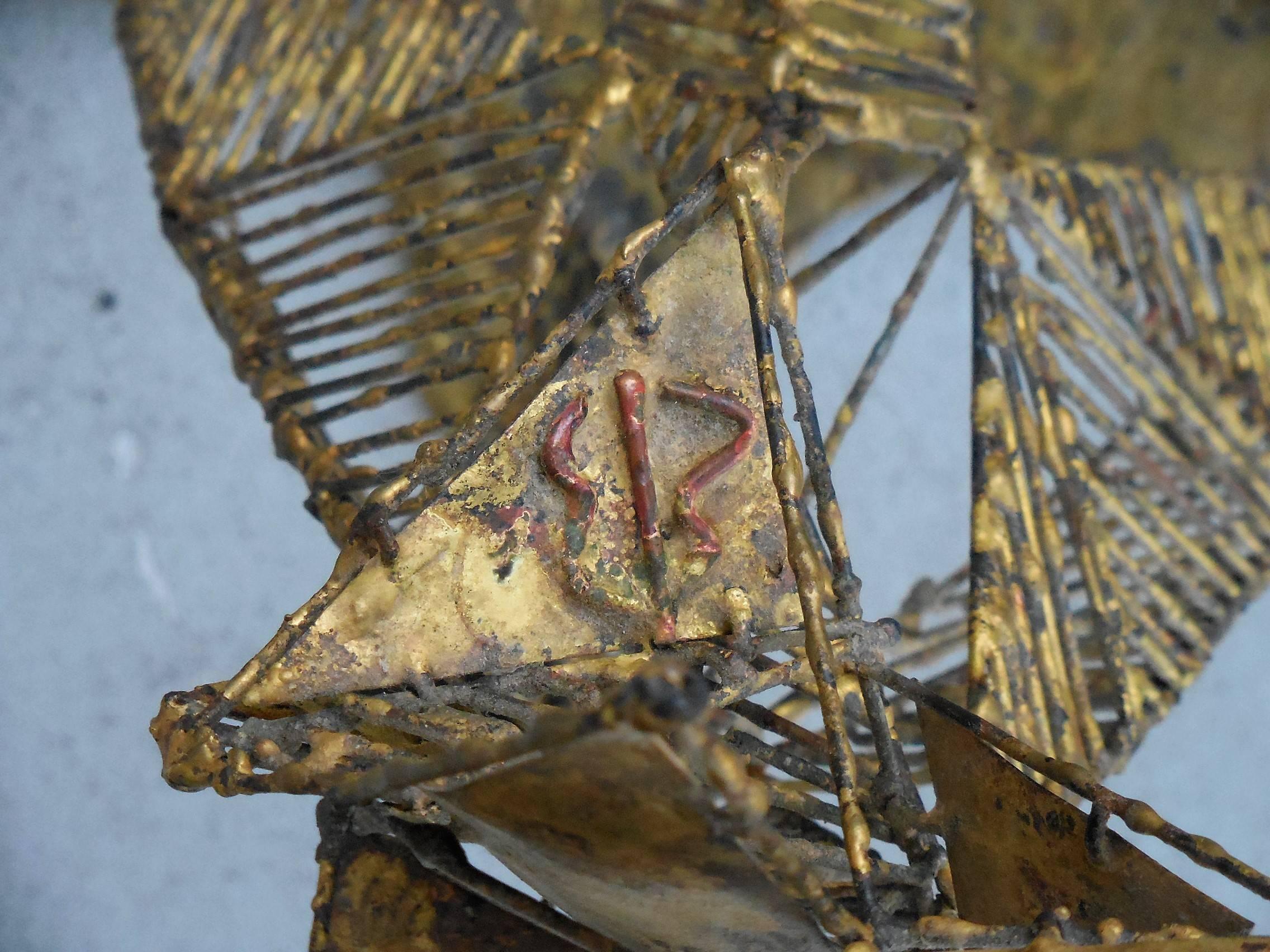 Mid-20th Century Mid-Century Abstract Metal Sculpture by Edgar Britton