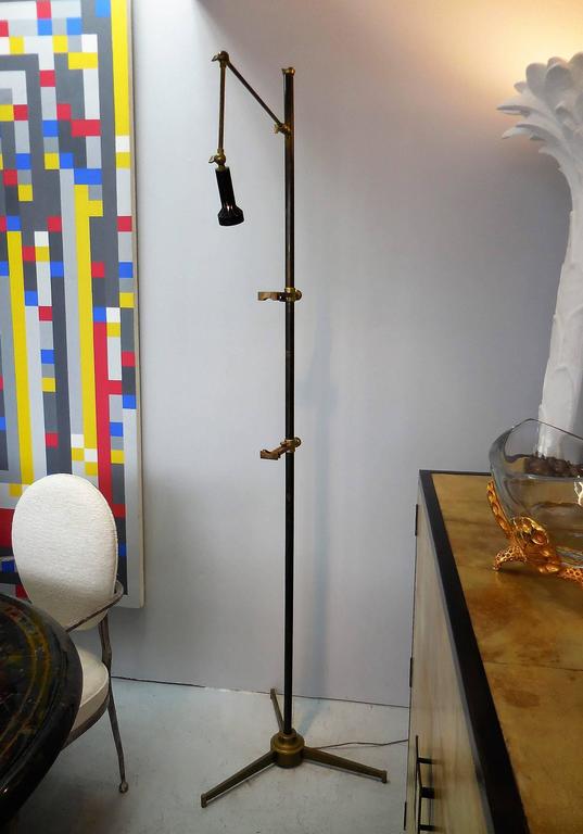 Arredoluce Signed Easel Floor Lamp By Angelo Lelli 1950s For Italian Arredoluce Signed Easel Floor Lamp By Angelo Lelli 1950s For