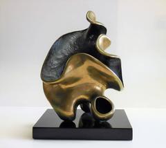 One of a Kind Abstract Bronze Sculpture by Eli Karpel
