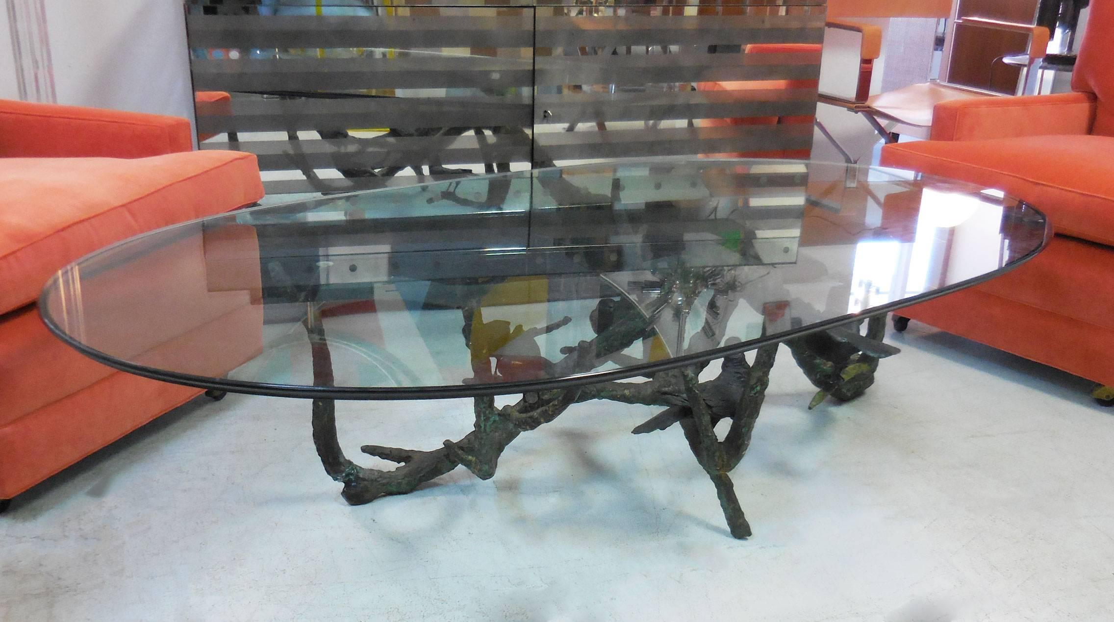 Bronze Coffee Table with Birds by Valenti 3