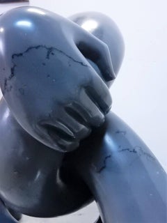 Surrealist Marble Sculpture of Entangled Feet and Hands