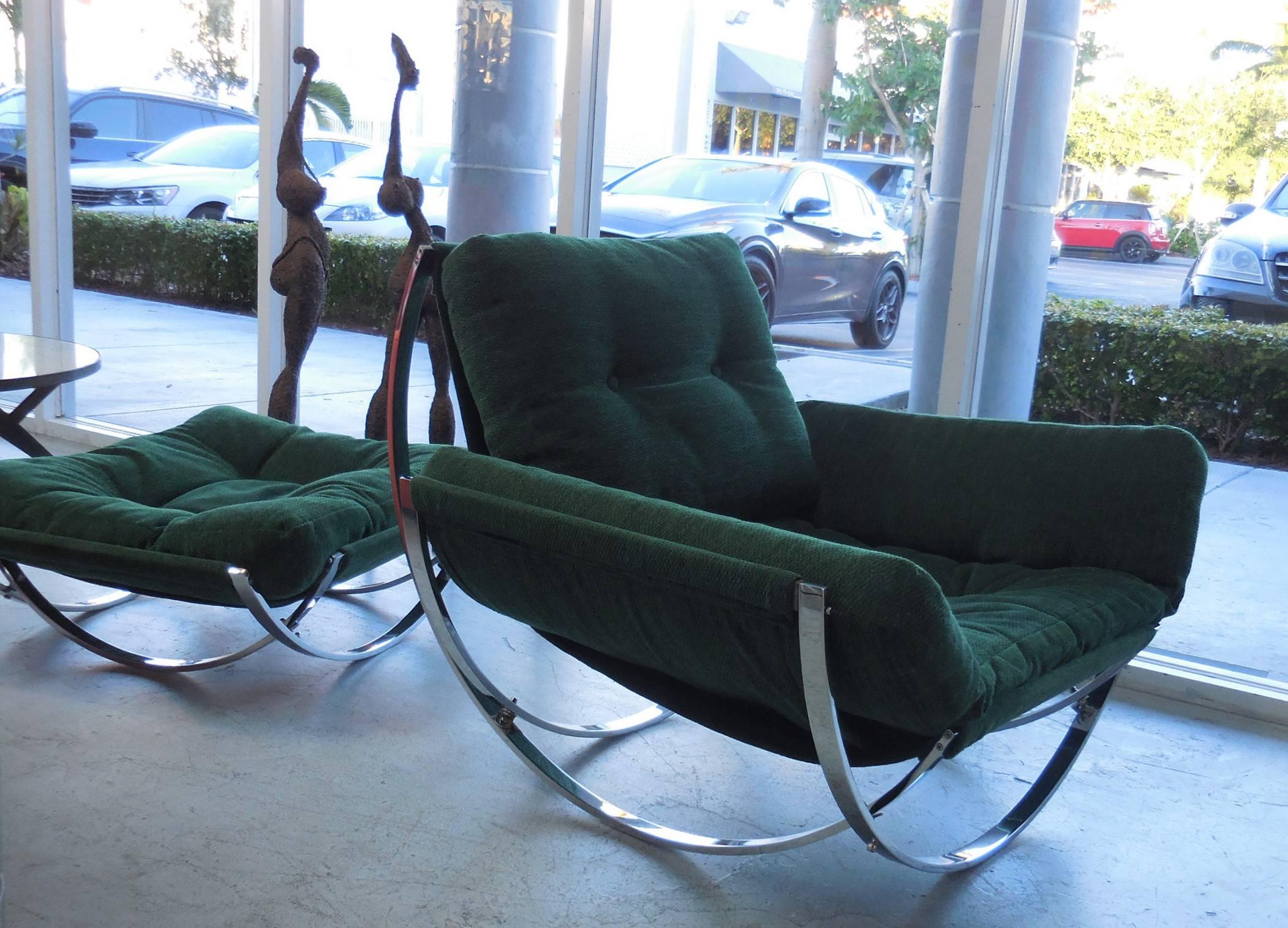 Armillary Lounge Chair and Ottoman, 1970s 2