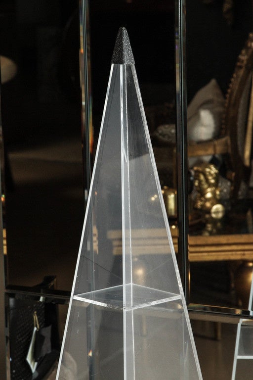 Mid-20th Century Lucite Pyramid Display