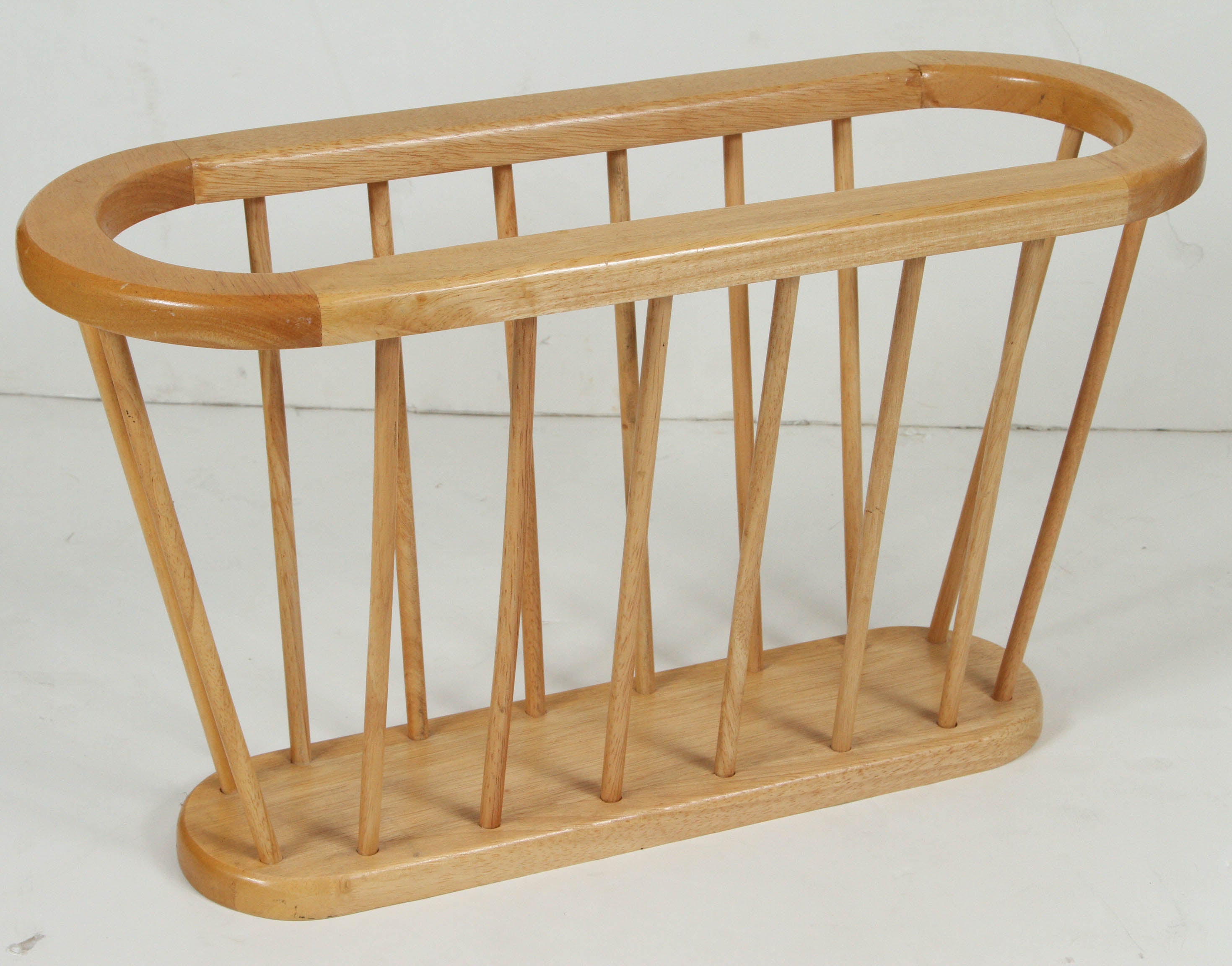 Mid-Century Wood Magazine Rack For Sale