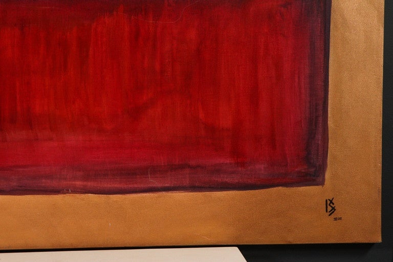 Red and Brown Minimalist Painting