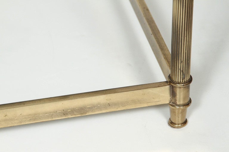 Mid-20th Century Mid-Century Rectangular Brass Coffee Table For Sale