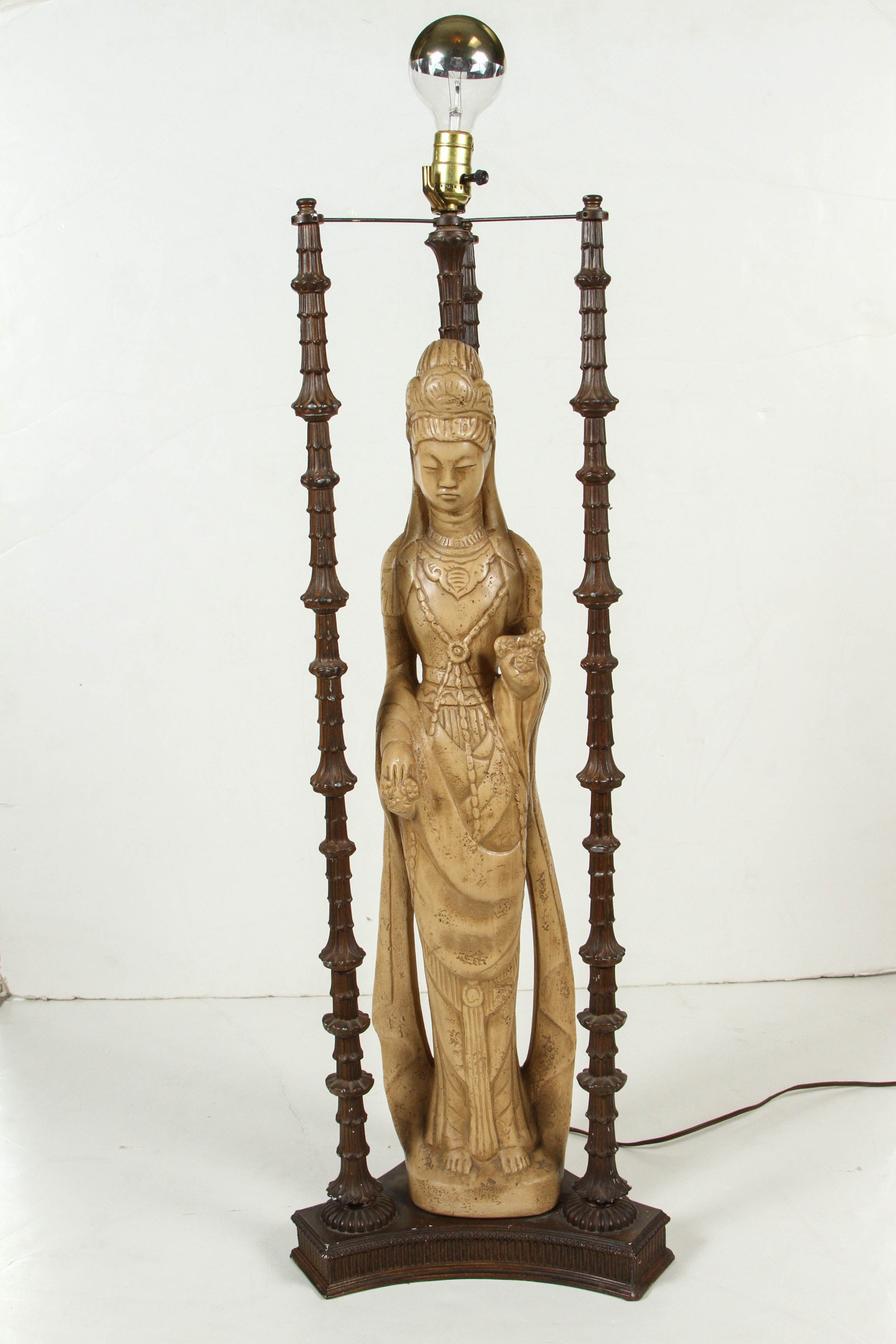Pair of Lamps In The Style of Quan Yin For Sale