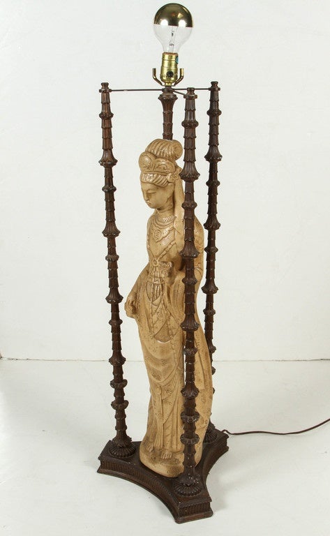 Mid-20th Century Pair of Lamps In The Style of Quan Yin For Sale