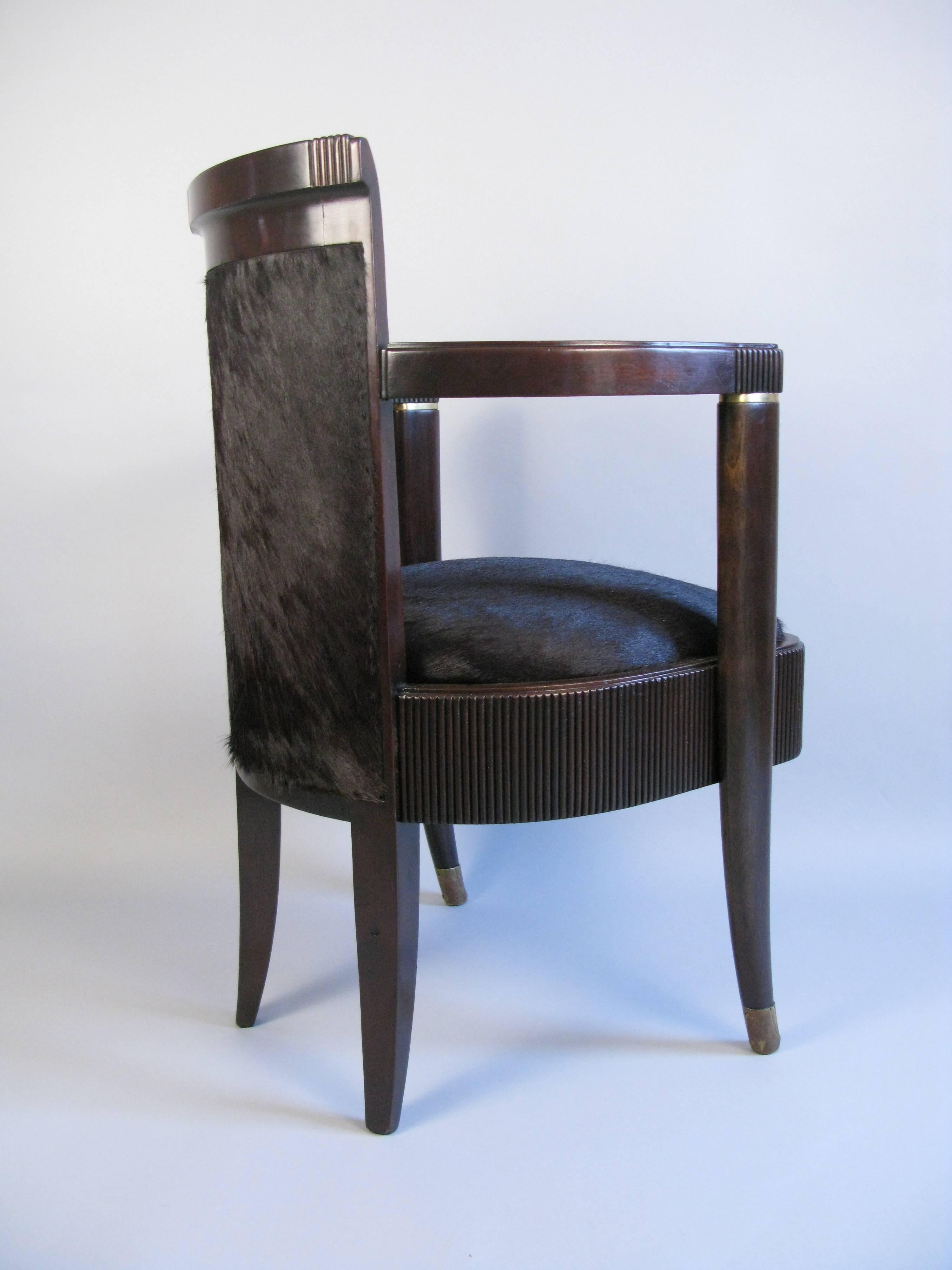 Mid-20th Century Pair of Dining chairs from the French Luxury Liner S.S. Normandie 1935-1942