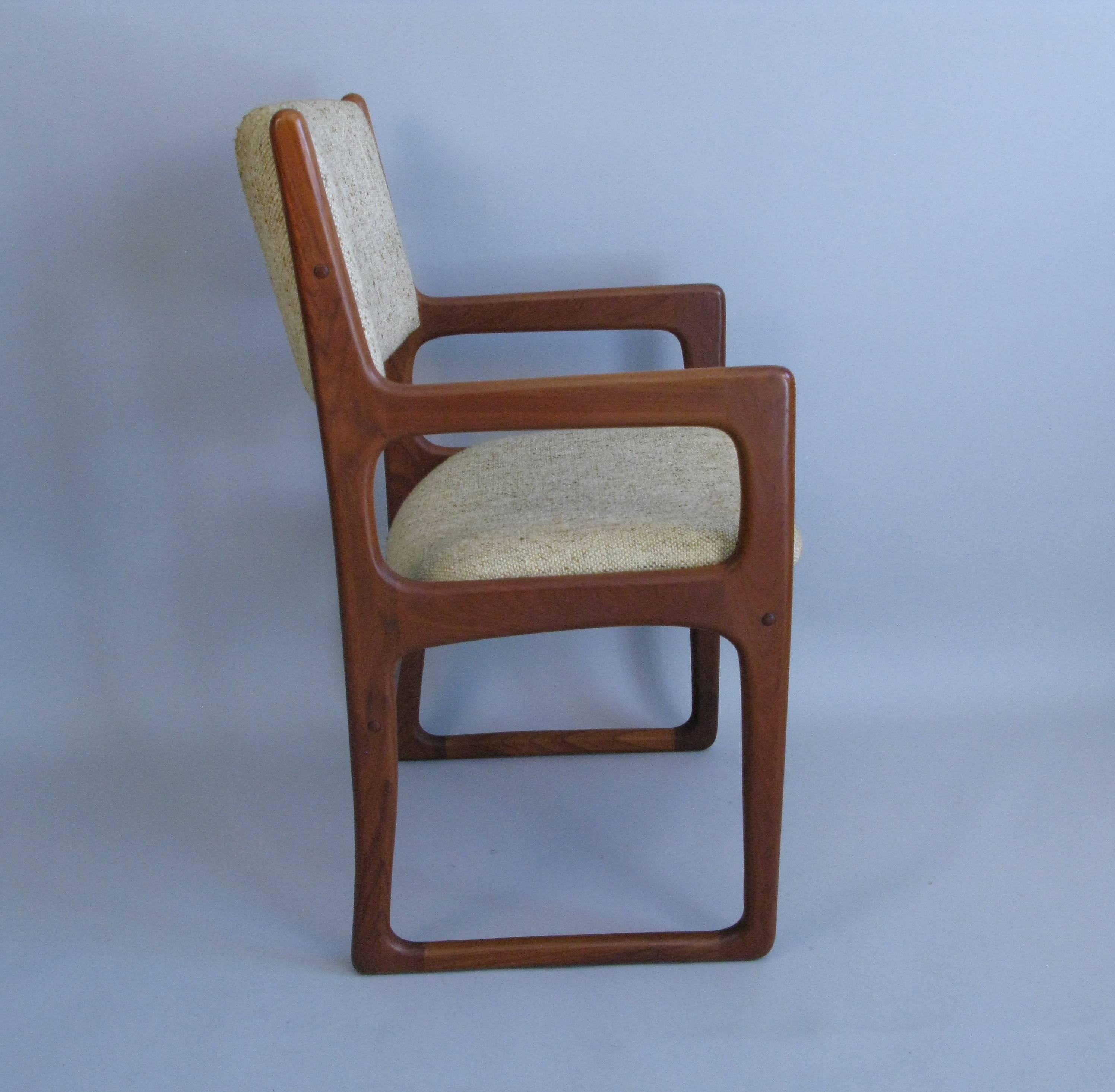 Thai Set of Six 1960s Danish Design Chairs by Benny Linden