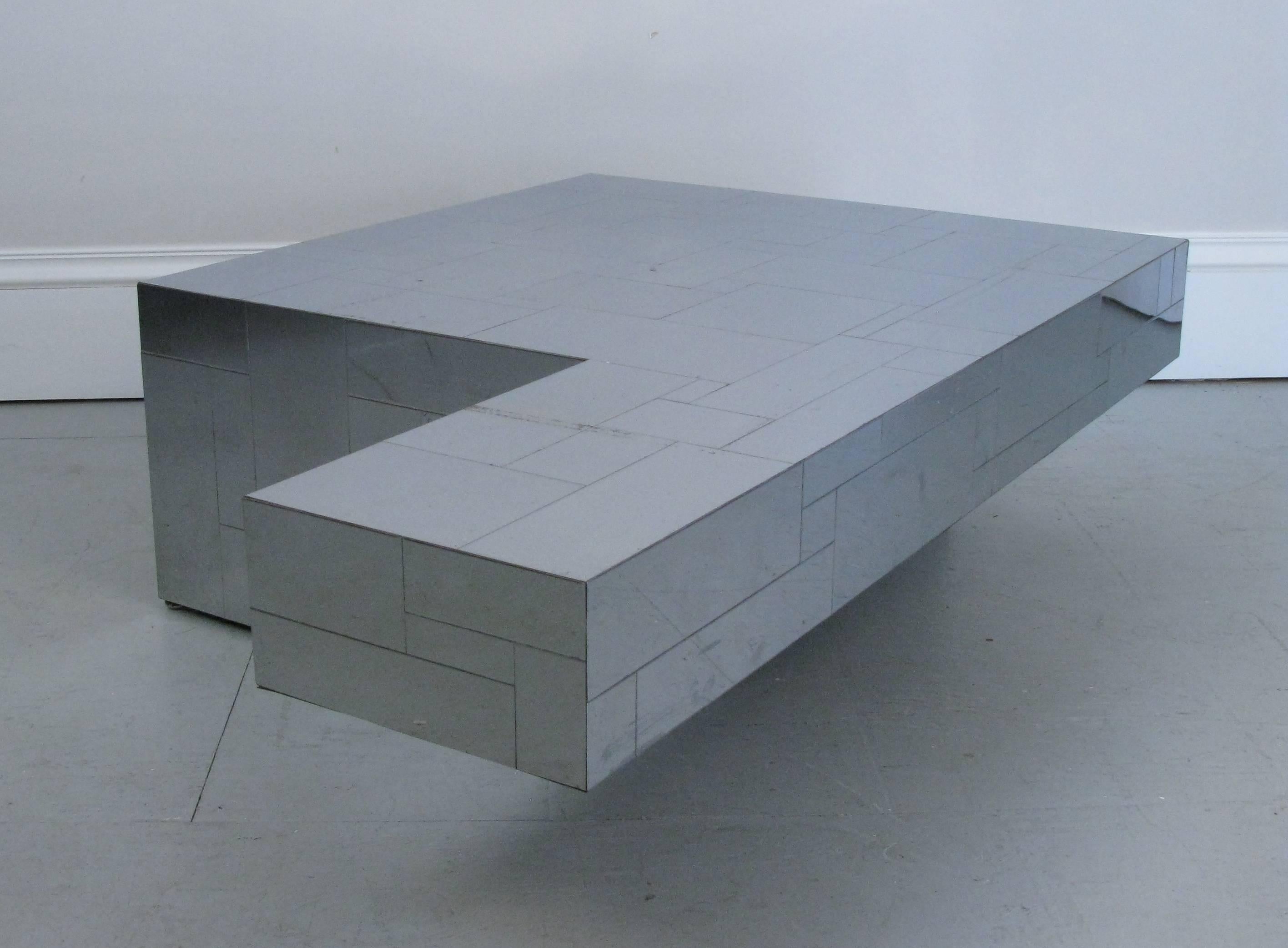 North American 1970s Cantilever Cityscape Coffee Table by Paul Evans
