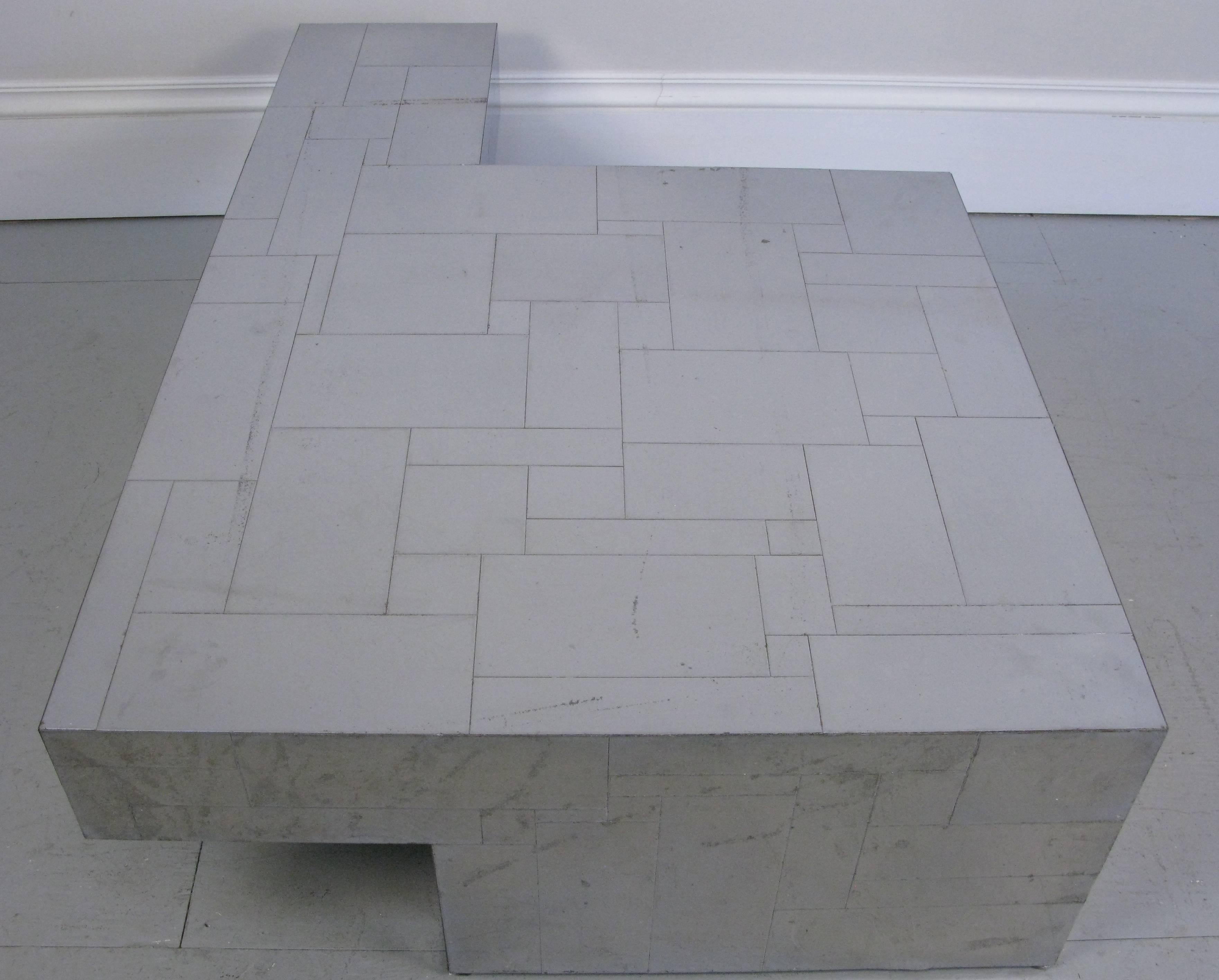 1970s Cantilever Cityscape Coffee Table by Paul Evans In Good Condition In Hudson, NY