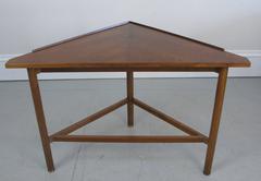 Mid-Century Walnut Corner Console by Edward Wormley for Dunbar
