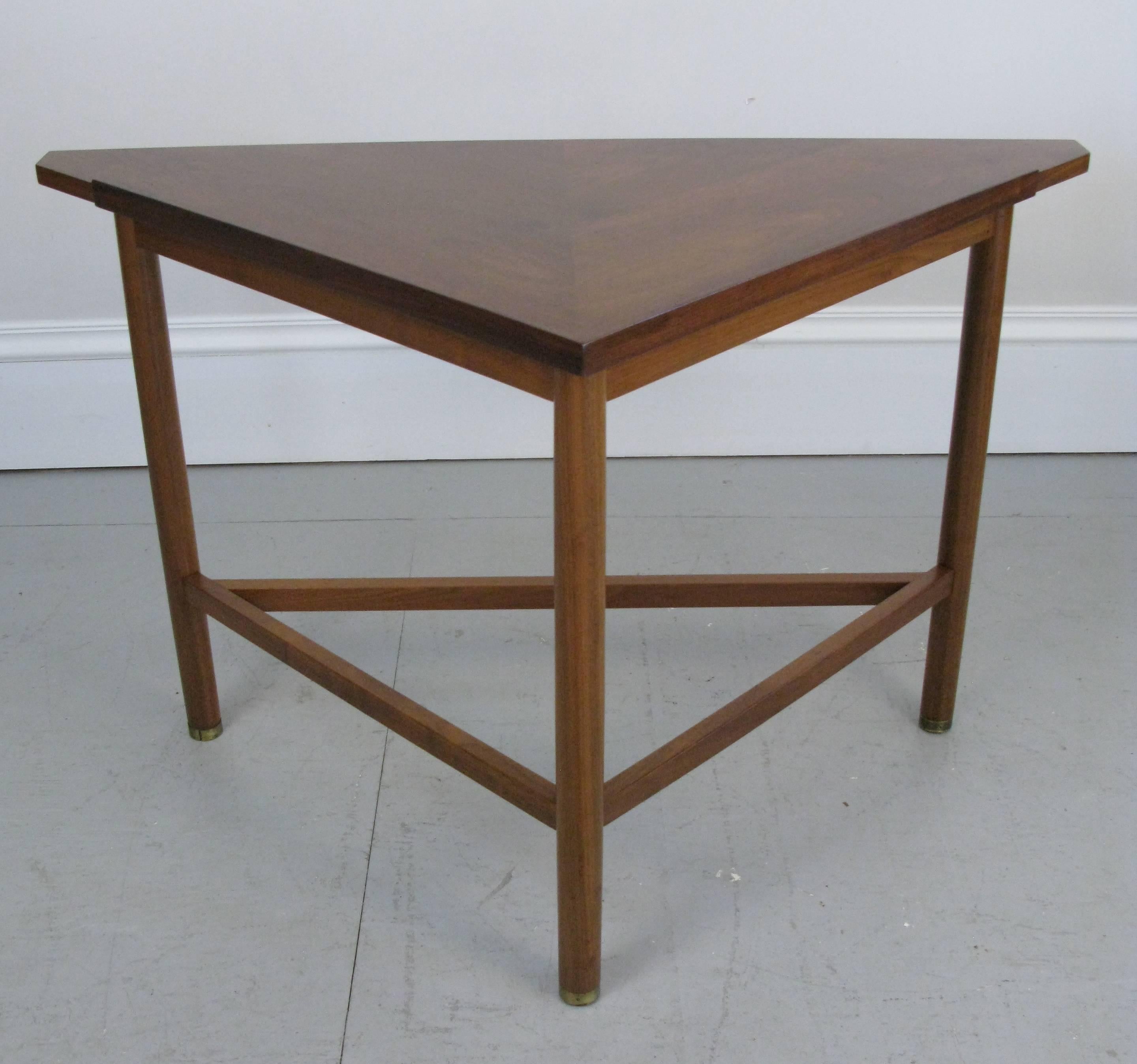 American Mid-Century Walnut Corner Console by Edward Wormley for Dunbar