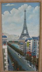 1953 French Oil of Paris by Jules LaFranc, 1887-1972