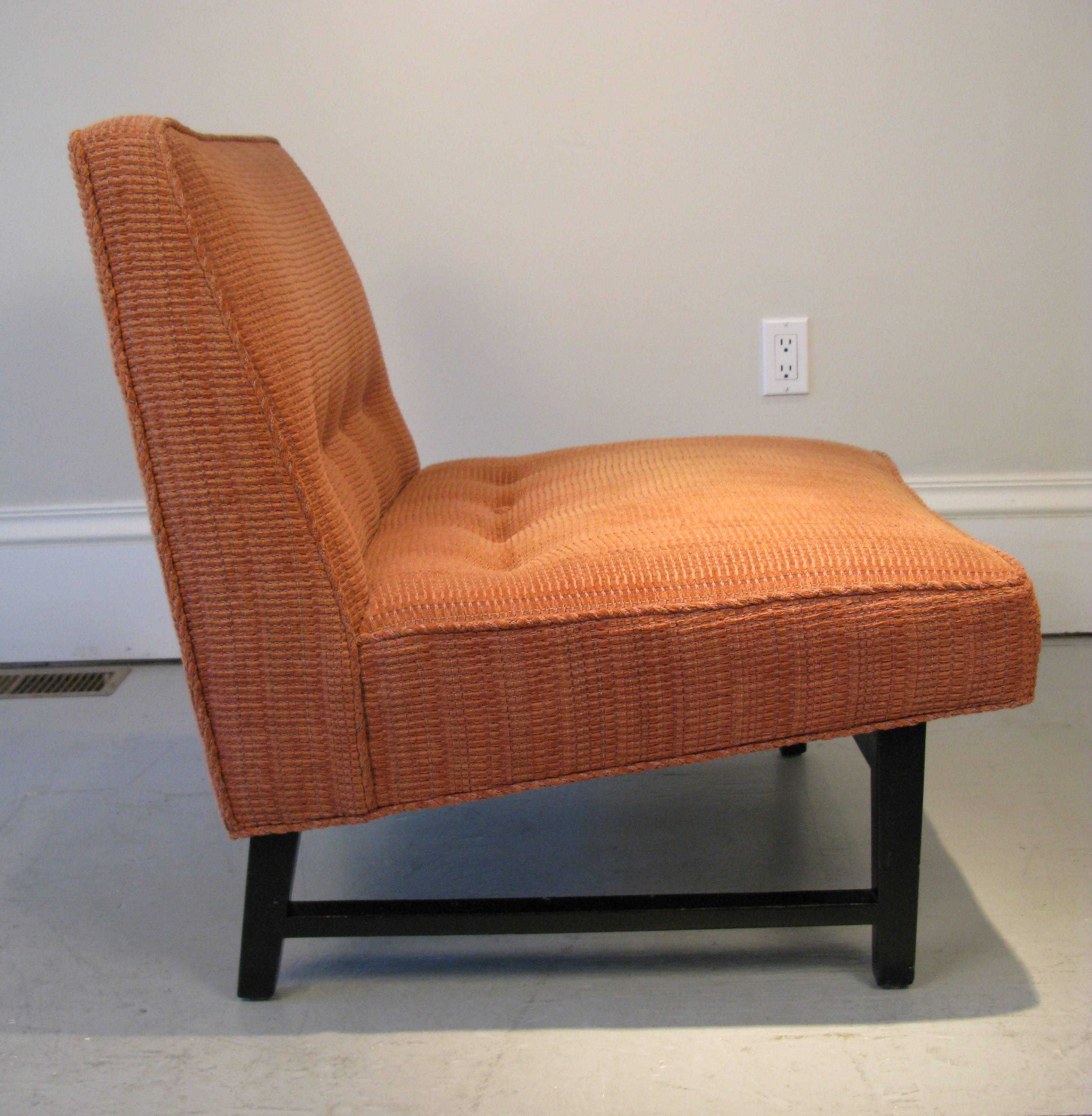 American Pair of Dunbar Lounge or Slipper Chairs by Edward Wormley