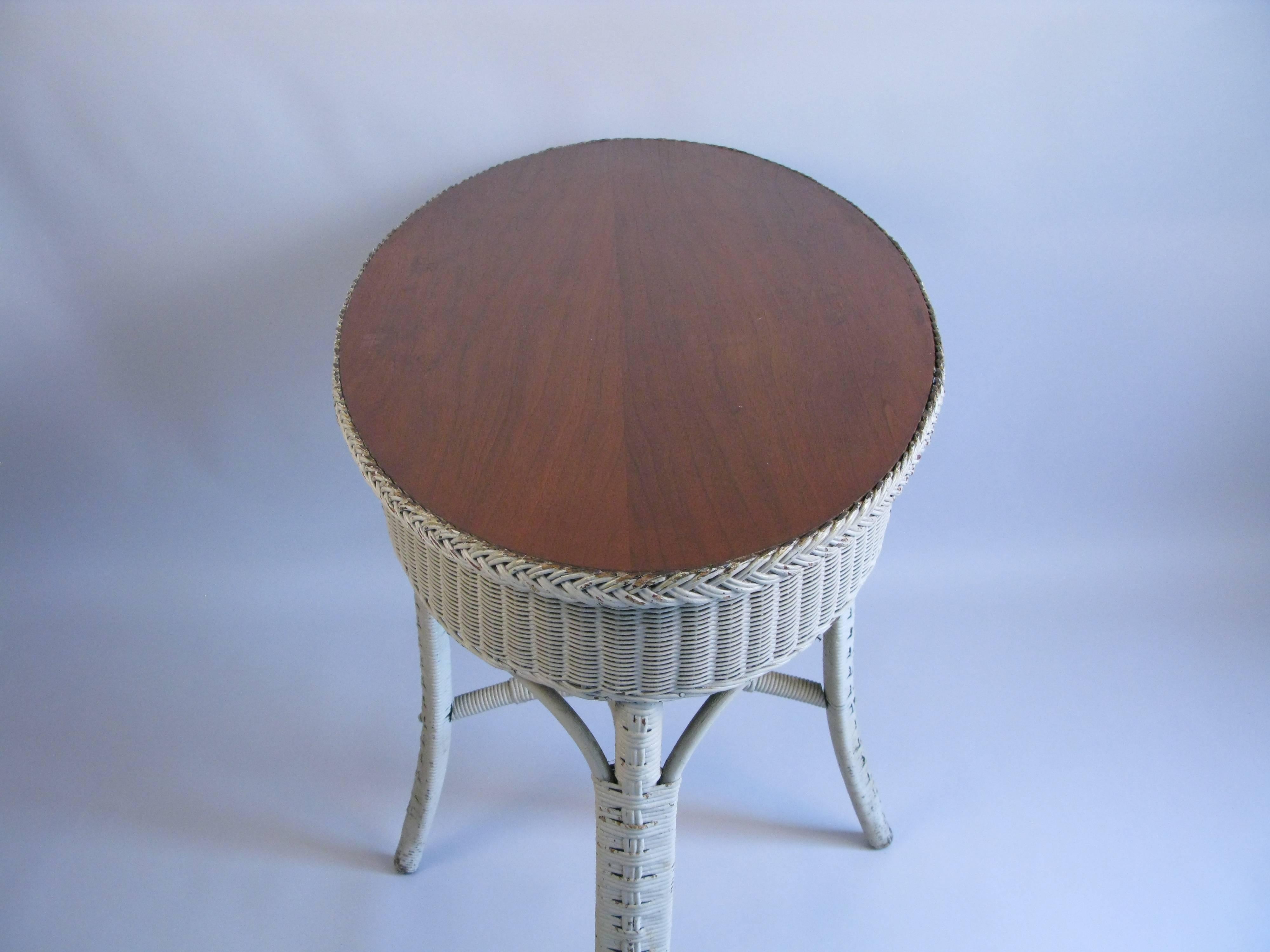 Other 1930s Oval Wicker Table by Heywood Wakefield