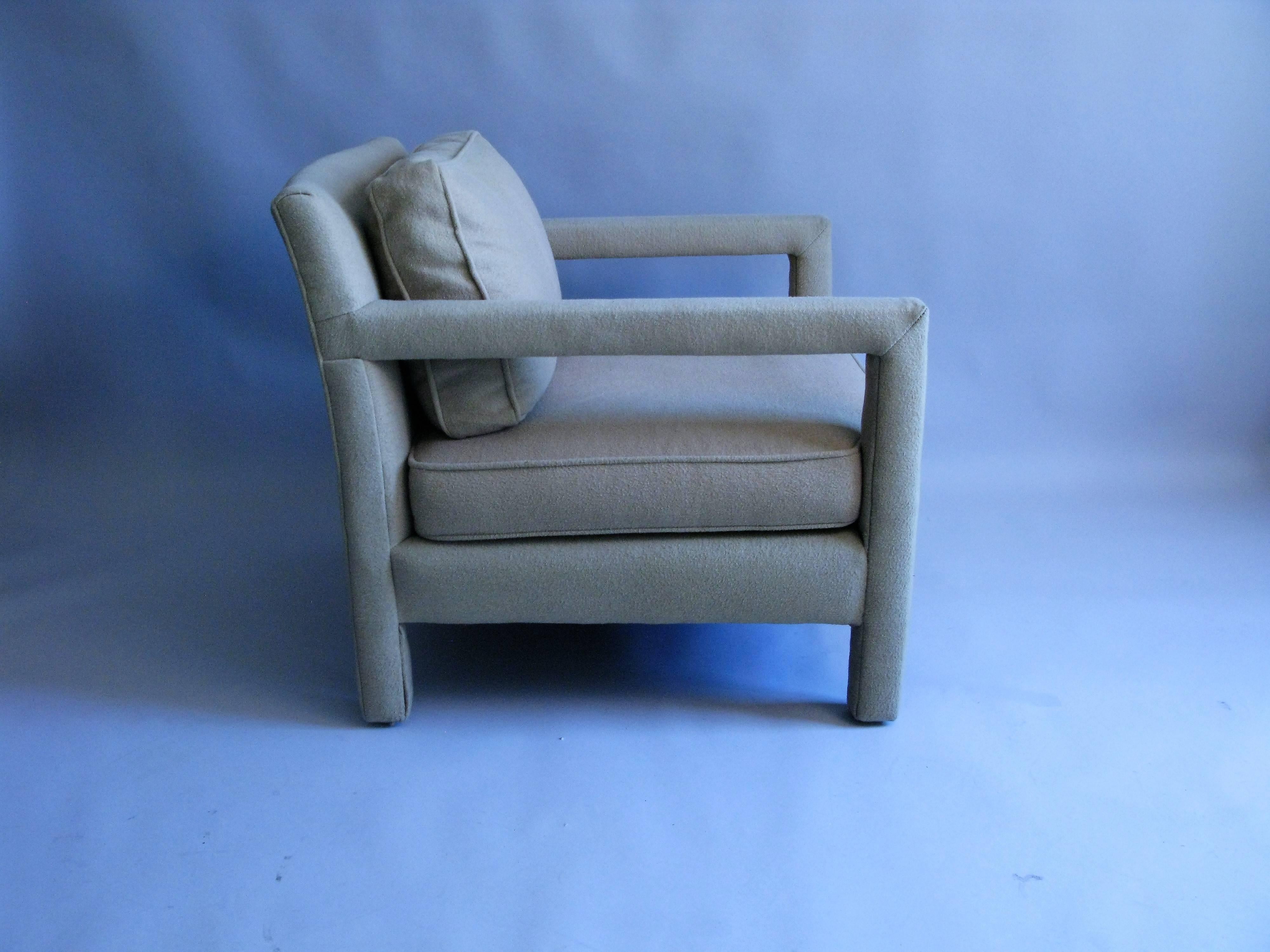 Late 20th Century Pair of 1970s Milo Baughman Style Parsons Chairs
