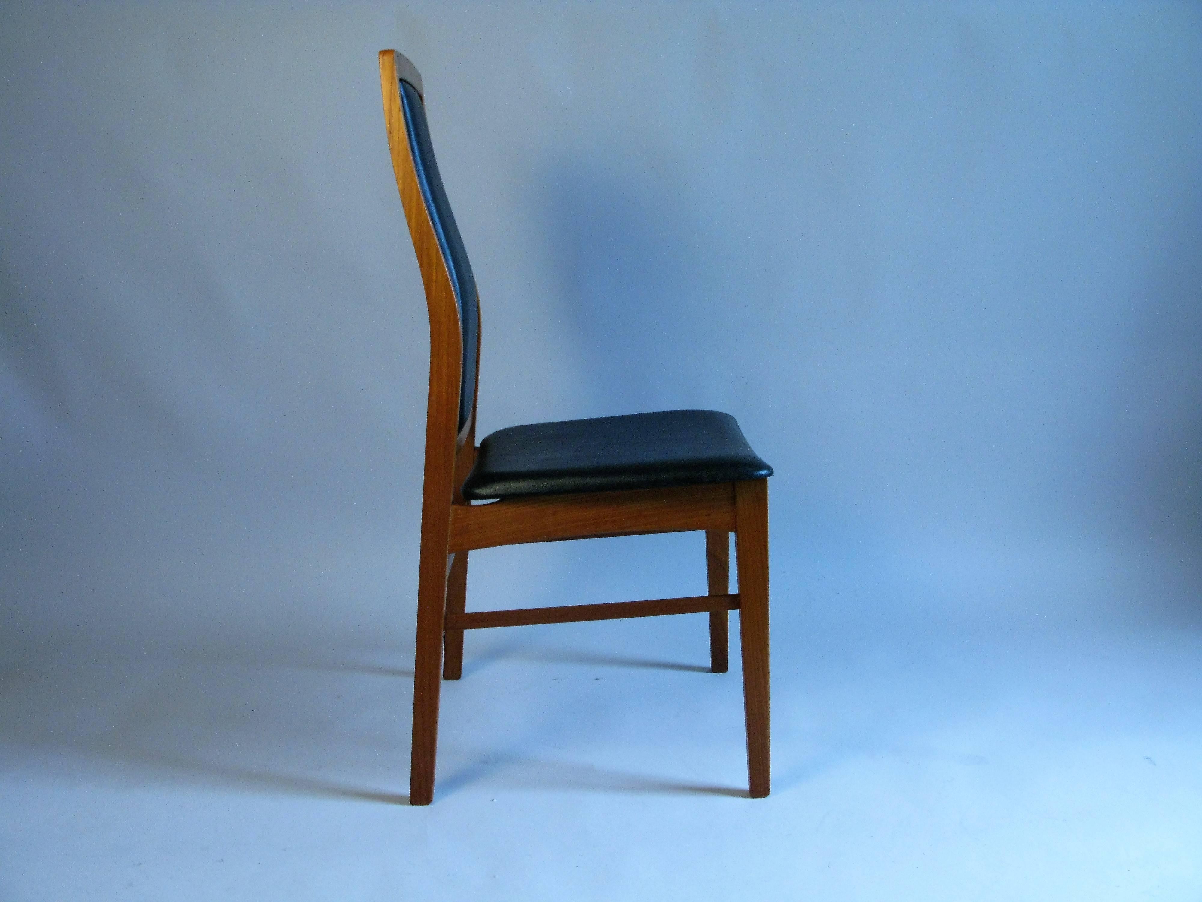 Mid-Century Modern Set of Six Danish Teak Dining Chairs