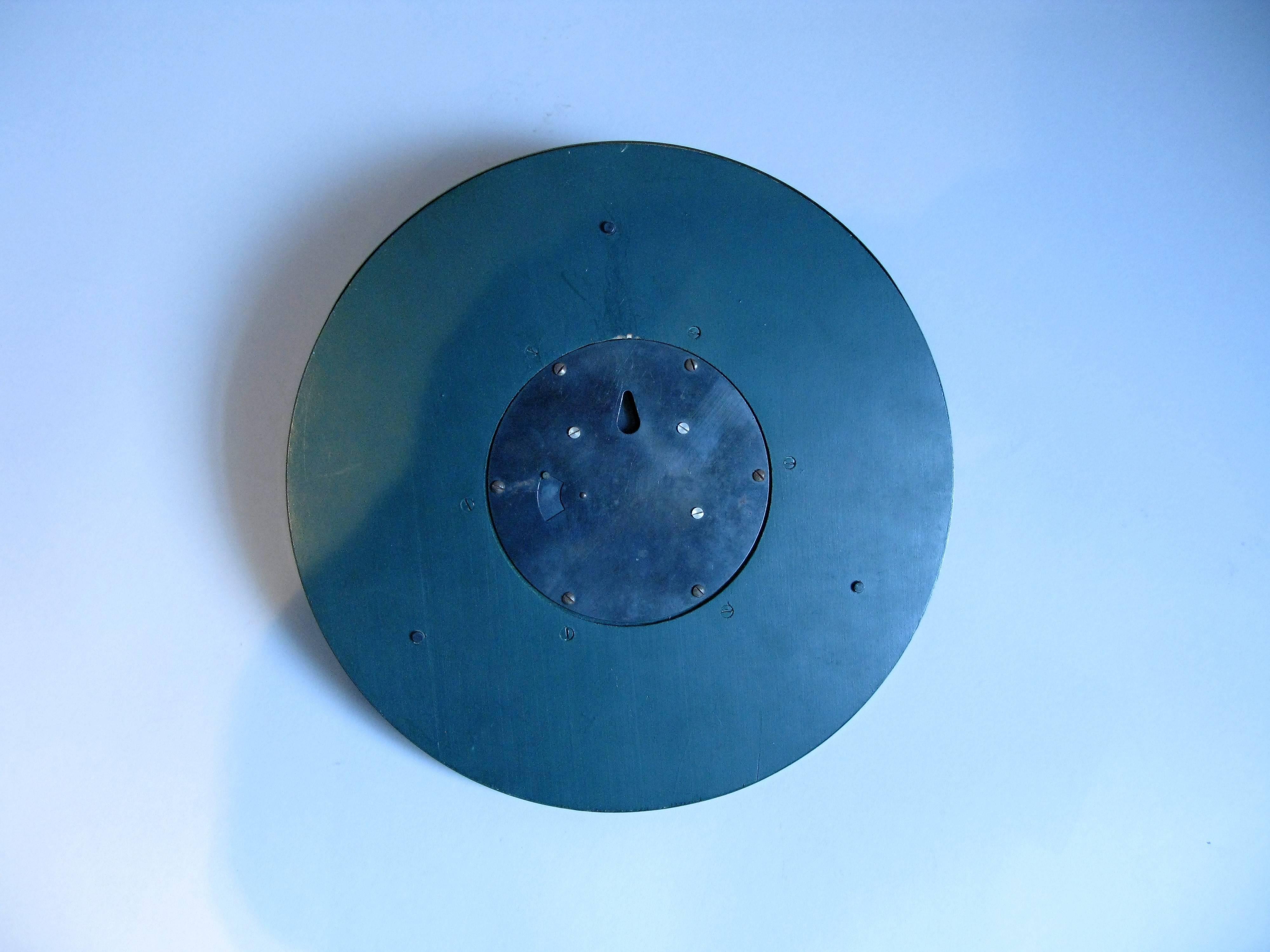 Mid-Century Modern 1950s Wood German Wall Clock by Kienzle For Sale