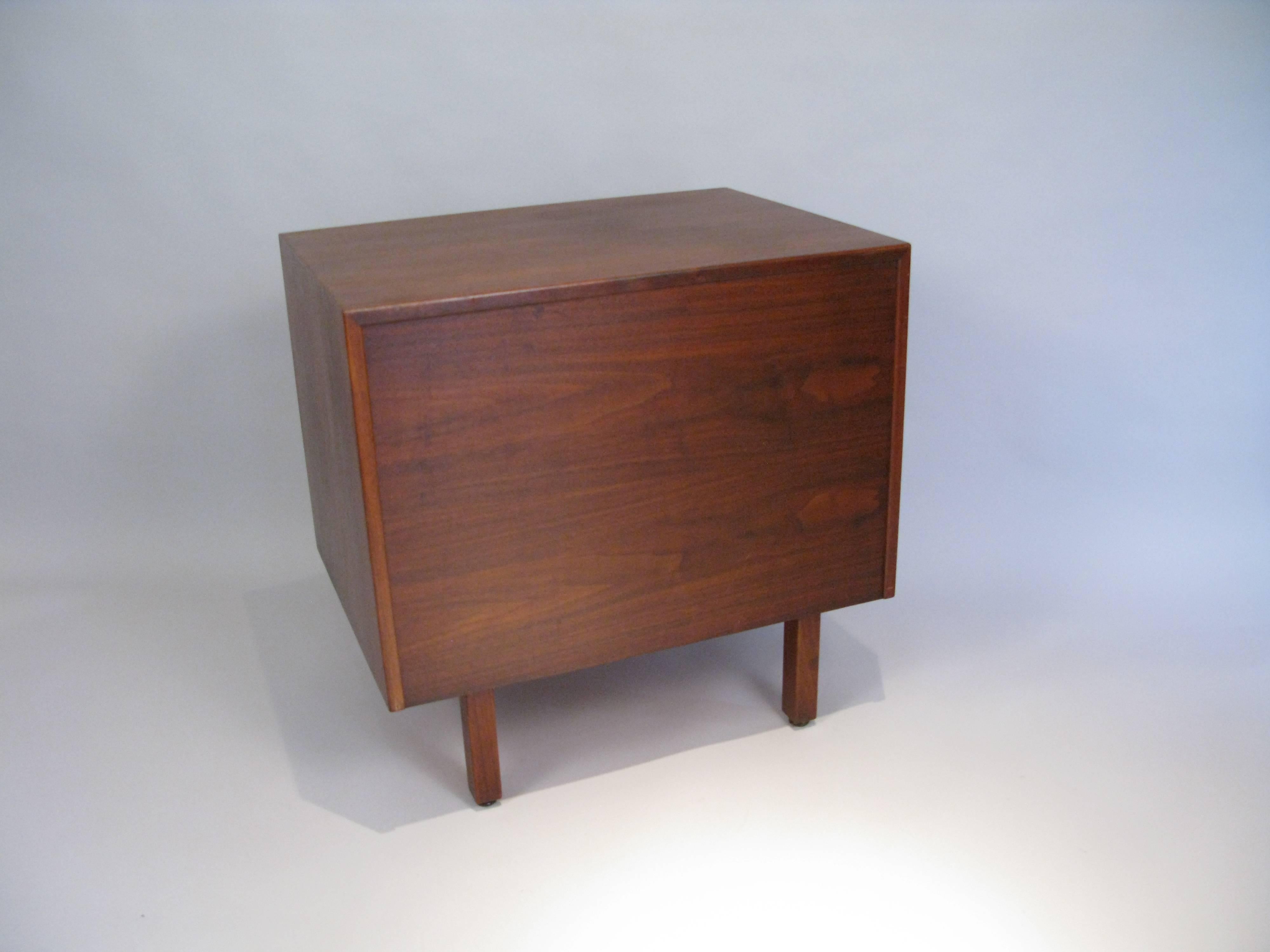 Midcentury Jens Risom Walnut Cabinet In Good Condition In Hudson, NY
