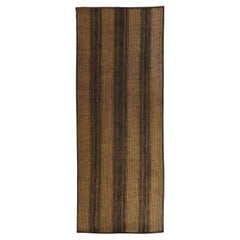 Stuoia Tuareg Vintage  Sahara  Mauritania, Anni '70 in Giunco e Pelle 250x100 cm