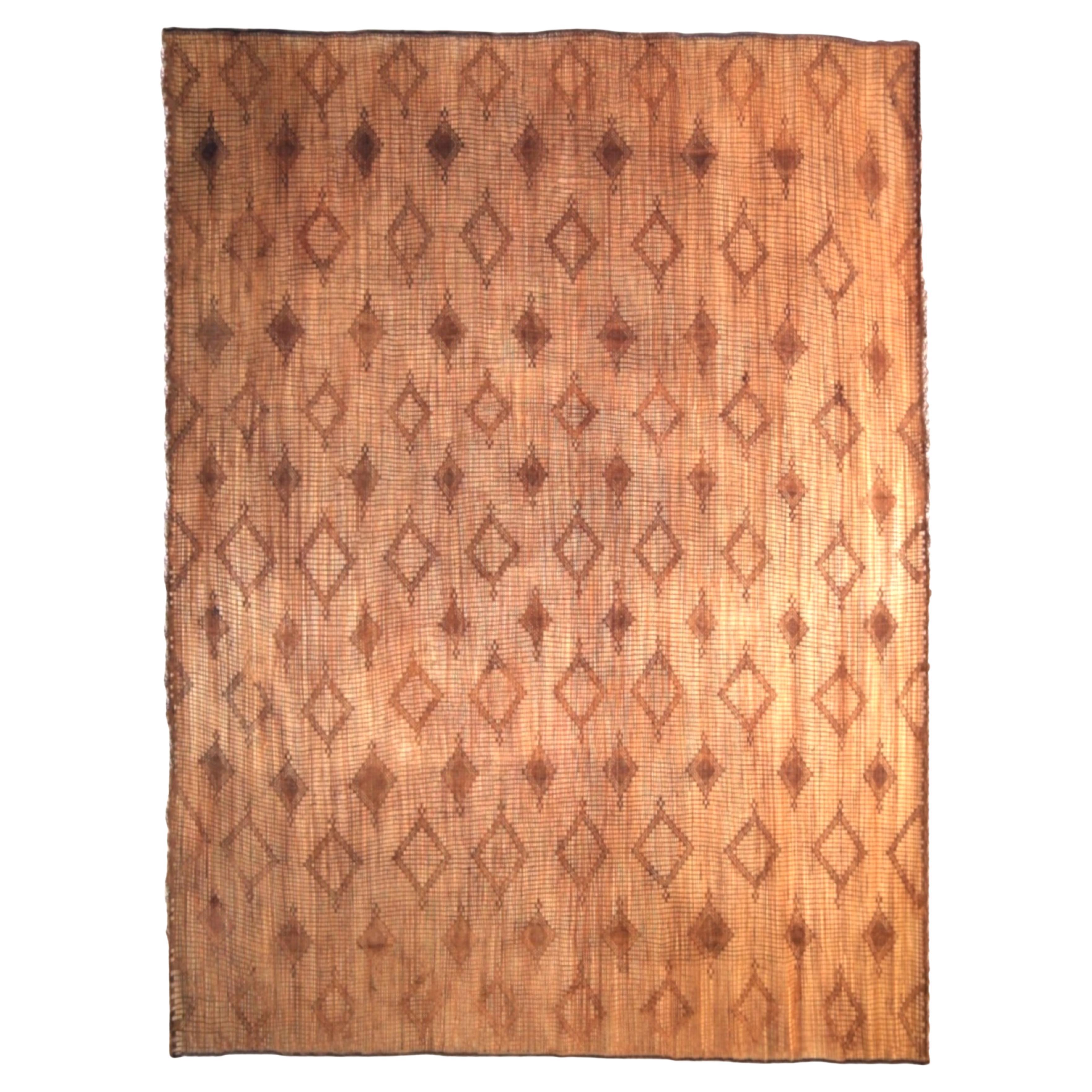 1970er Vintage Tuareg-Matte, Holz und Leder - Mauretanien, 390 x 270 cm