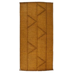 Stuoia Tuareg Vintage. Sahara, Anni ’80, Giunco & Pelle Intrecciati, 420×223 cm