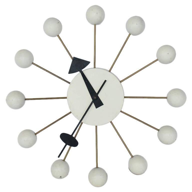 Vintage George Nelson White Ball Clock