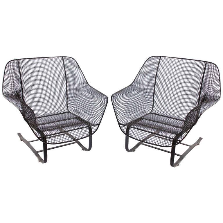 Original 1950s "Sculptura" Lounge Garden Chairs by Woodard For Sale