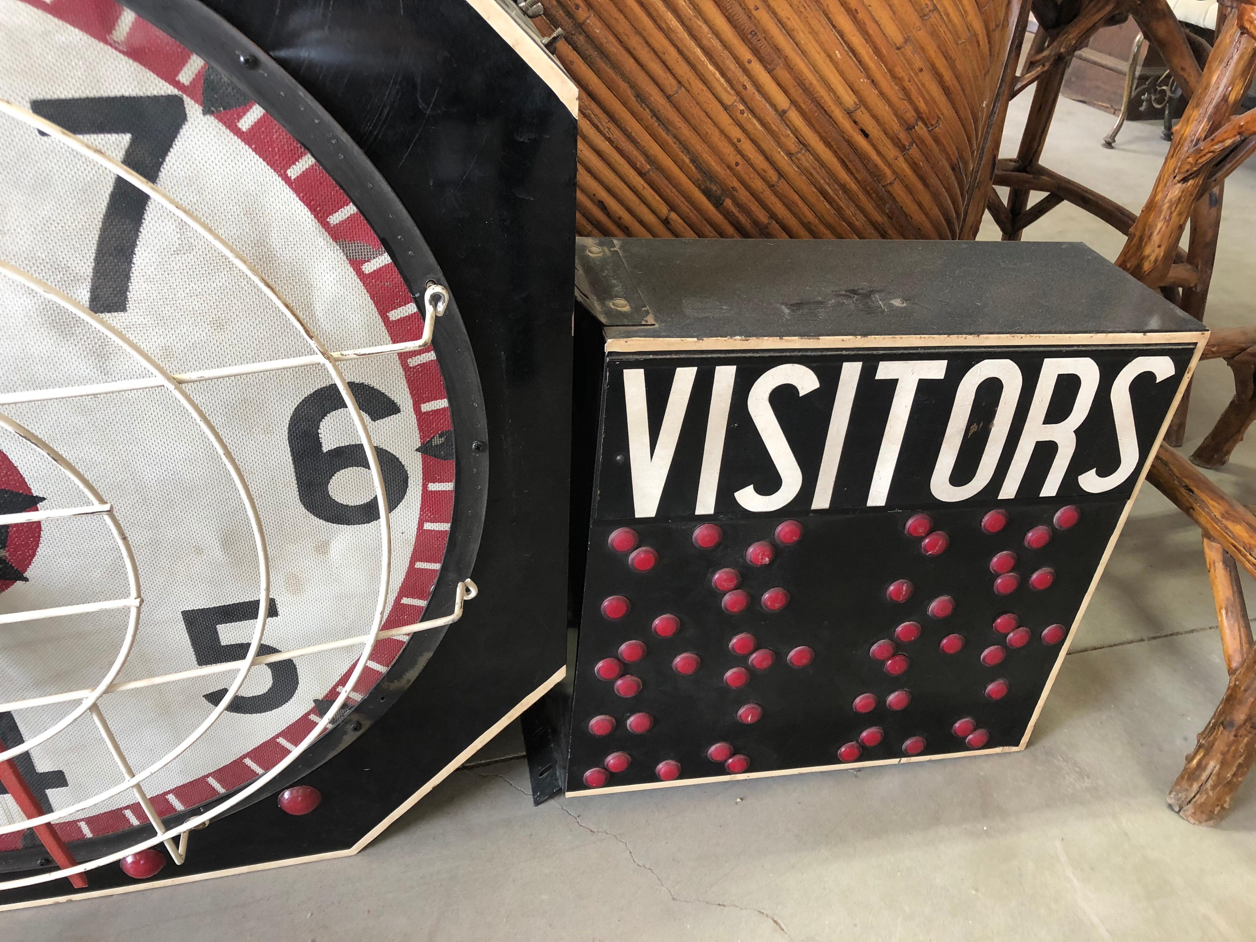 Vintage Basketball Scoreboard by Nader In Good Condition In Chicago, IL