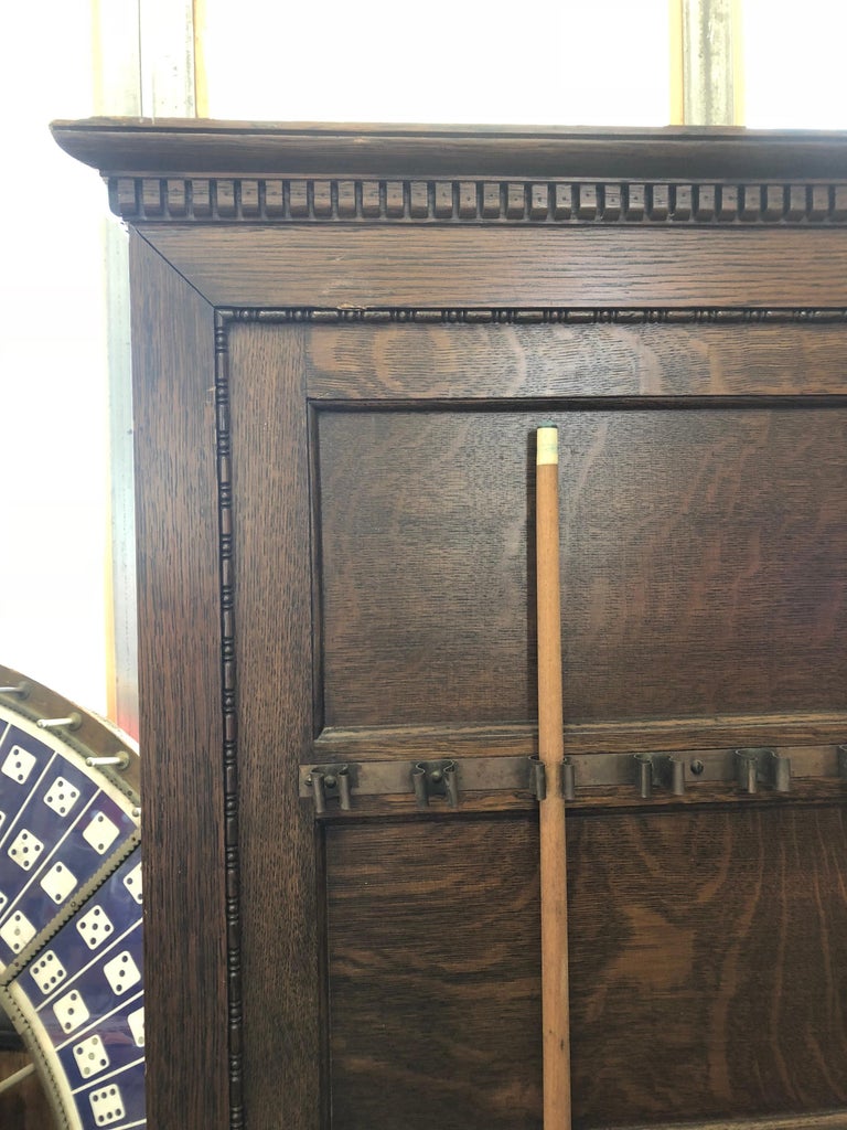 Antique Brunswick Freestanding Billiard Rack For Sale at 1stDibs