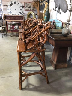 Spectacular Mid Century Bar Wood Stools