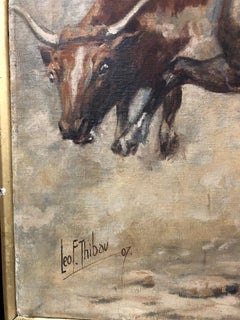 Antique Oil Painting by Leo F. Thibav