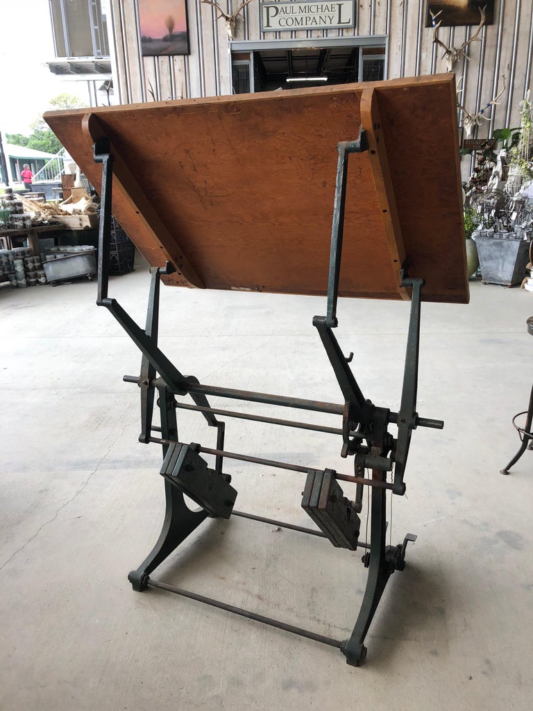 Antique Drafting Table by Jerome W. Hurych, New York For Sale at 1stDibs