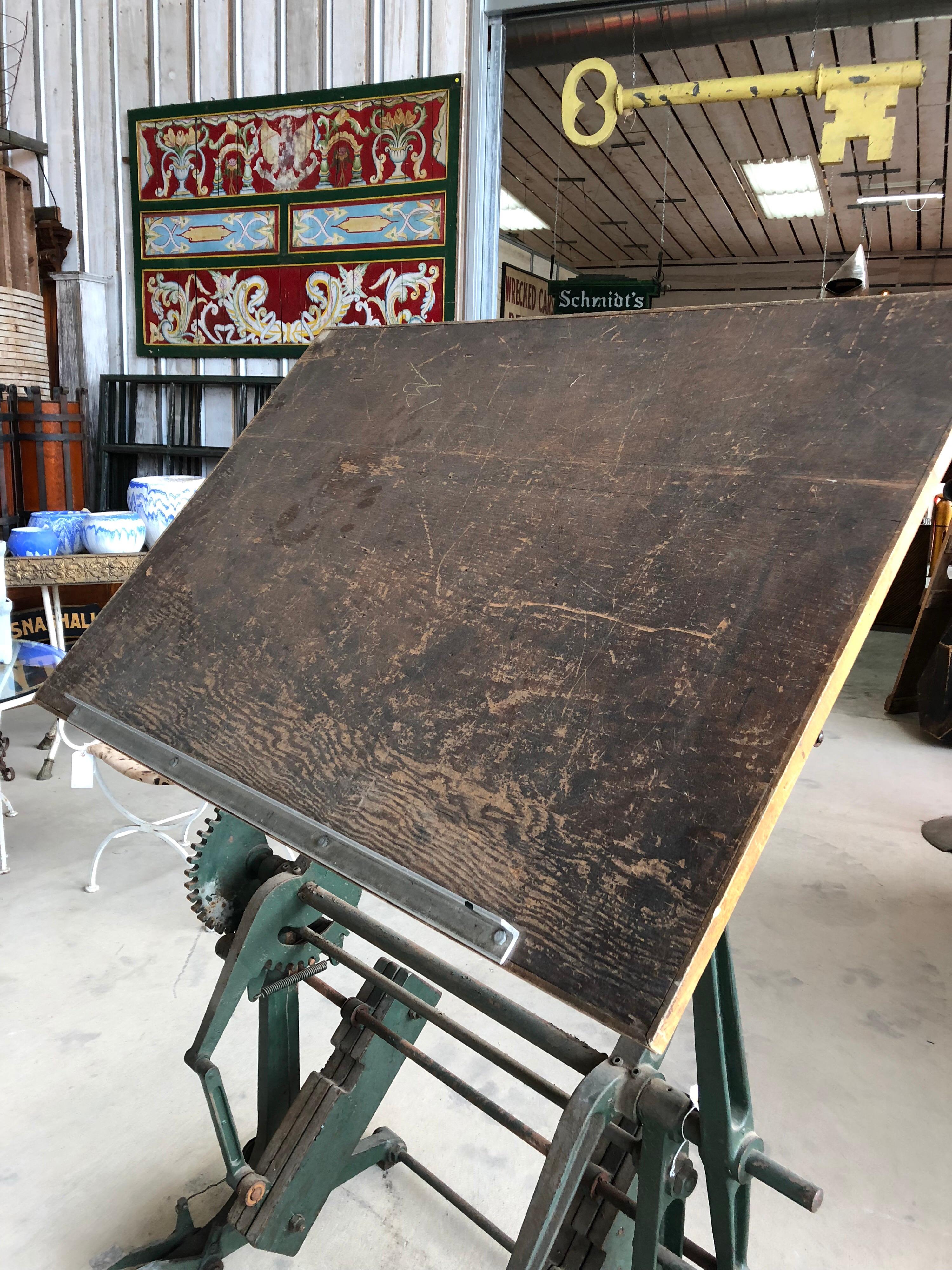Antique Drafting Table by Jerome W. Hurych, New York For Sale 1