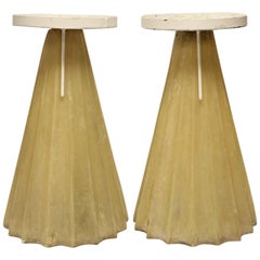 Retro Midcentury Fiberglass Pedestals or Plant Stands