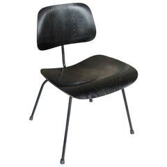 Retro 1950s All Black DCM Chair by Charles & Ray Eames for Herman Miller