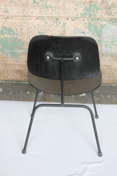 1950s All Black DCM Chair by Charles & Ray Eames for Herman Miller