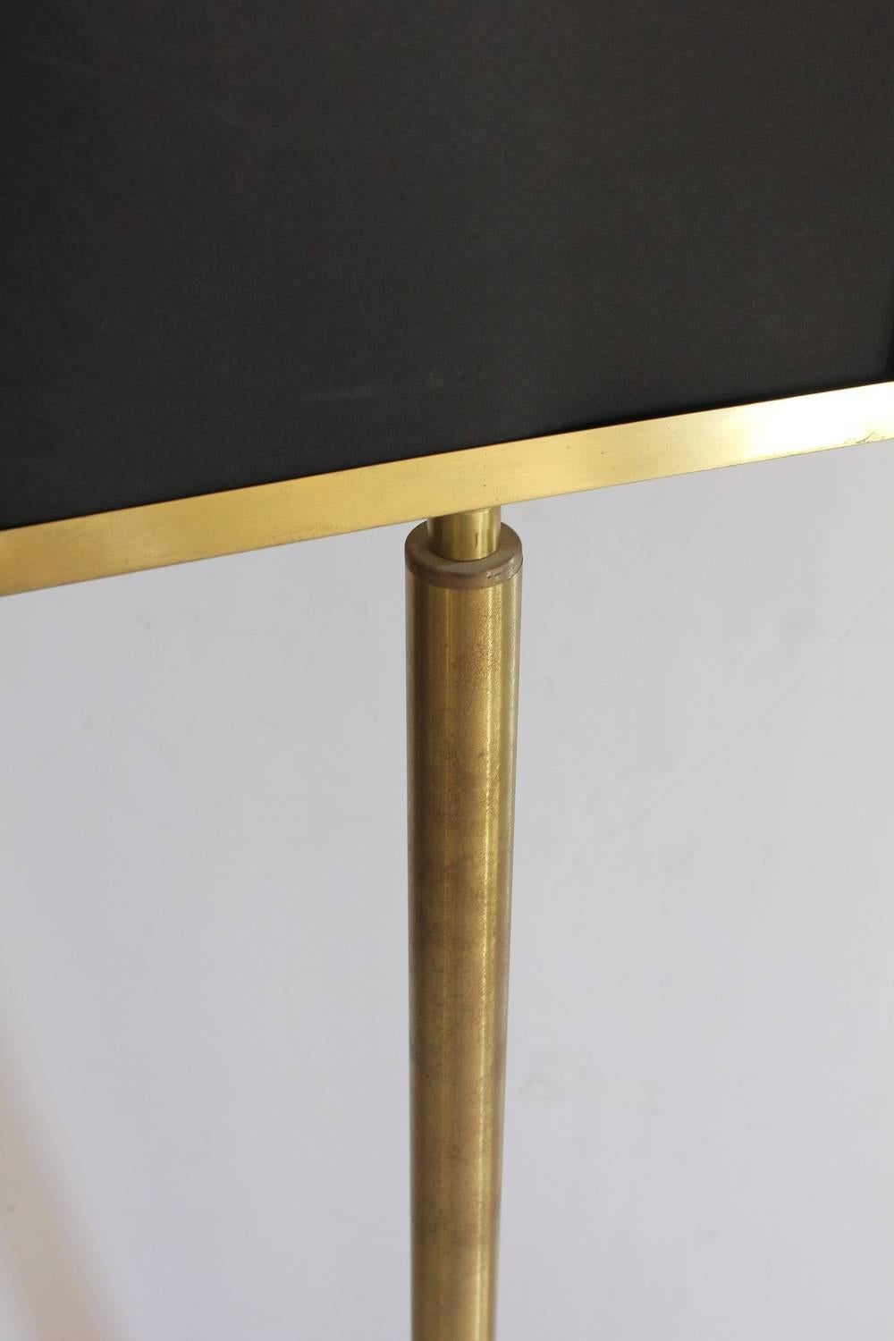 Vintage restaurant double-sided sign floor brass stand. Size of sign 13.5
