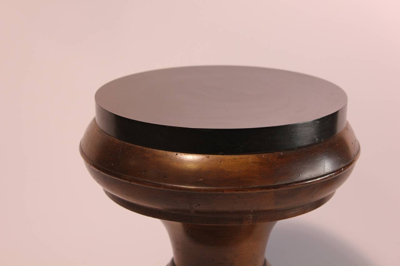 Midcentury wood stool or side table.