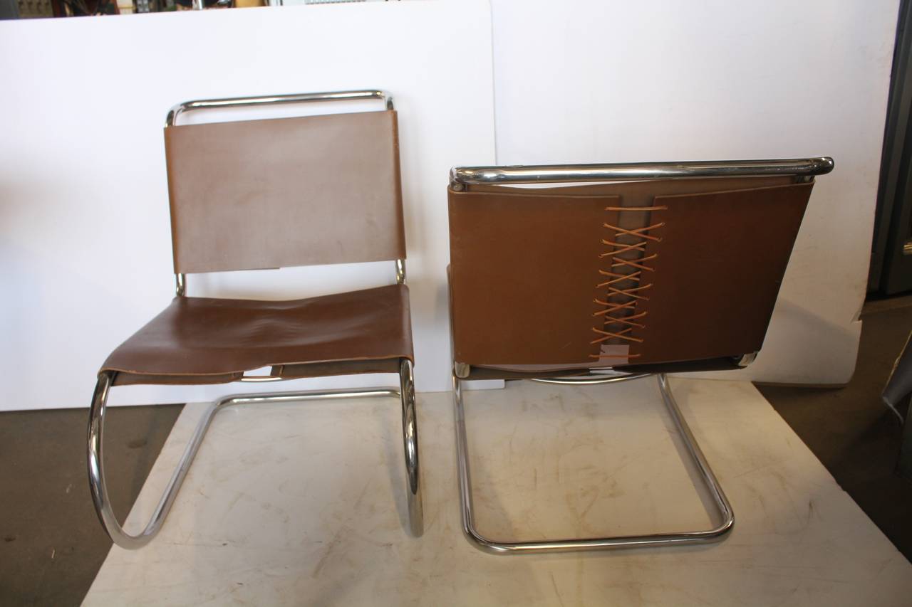 Mid-Century Modern 1950s MR Lounge Chairs by Mies van der Rohe