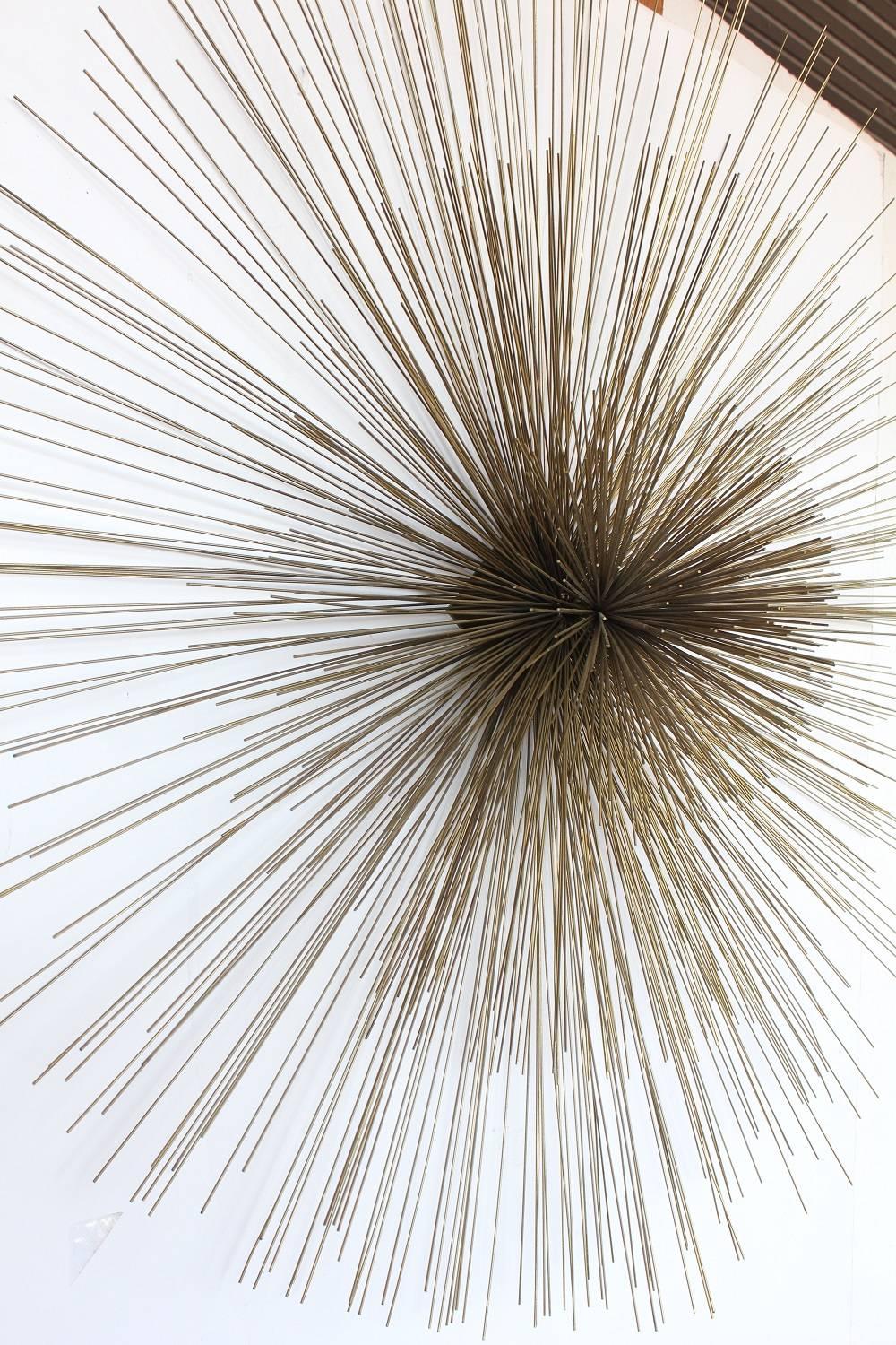 Midcentury pom pom wall sculpture by Curtis Jere.