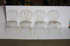 1930s French Sunburst Garden Chairs by Francois Carre