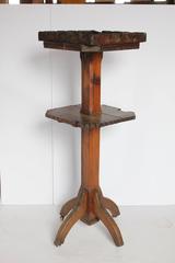 Antique Dry Goods Store Display Wood Stand