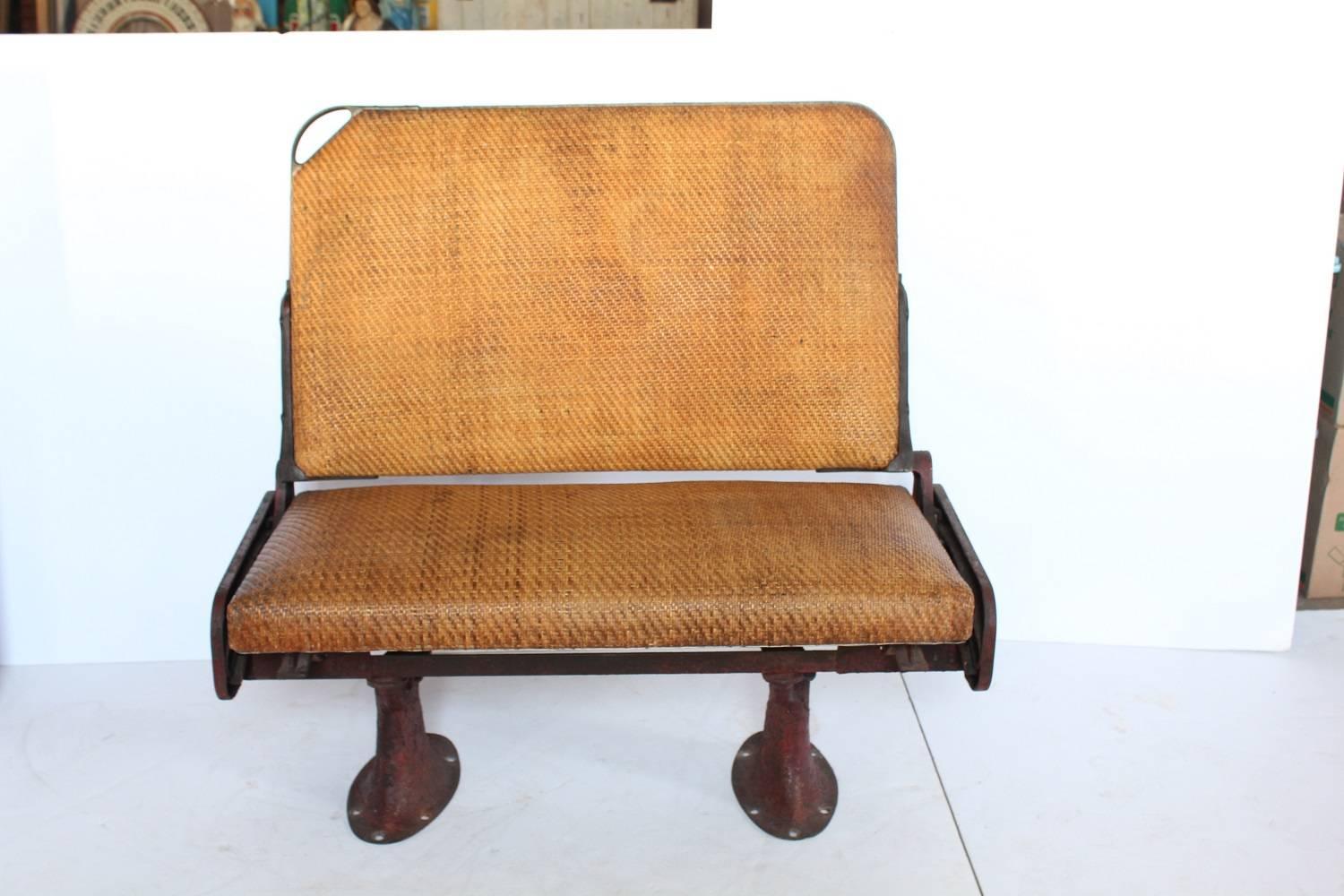 Antique Train Bench By The Hale & Kilburn Company. We have two benches available.