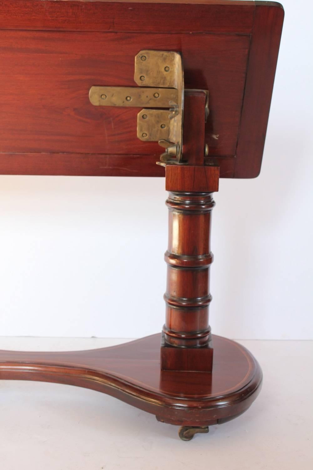 Unusual 20th Century Italian Tilt Inlaid Table/Slanting Art Desk In Good Condition For Sale In Chicago, IL