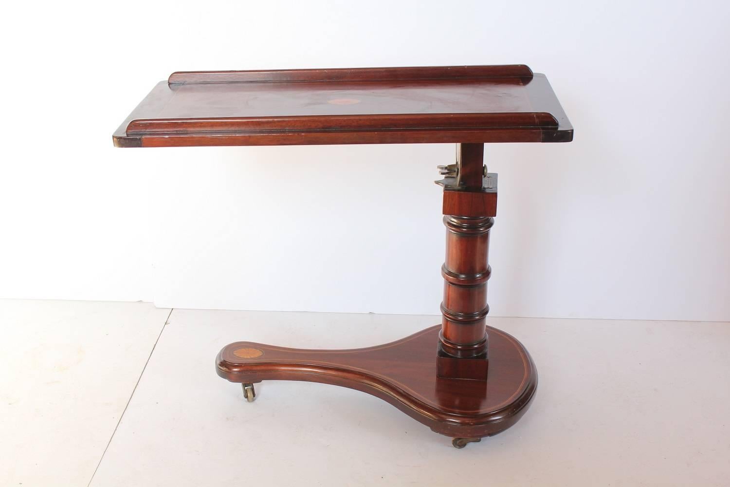 Unusual 20th century Italian tilt inlaid table/slanting art desk.