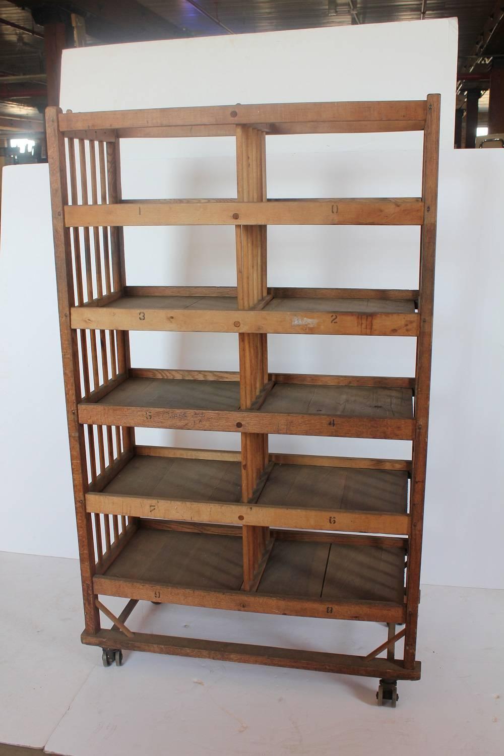 Vintage American Industrial Wood Shelves at 1stdibs
